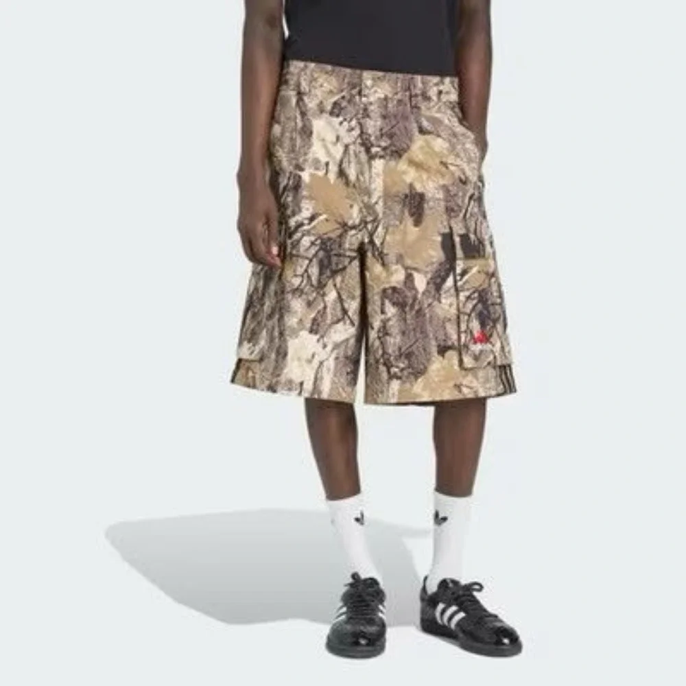 Mens Size M Adidas Originals Convertible Cargo Pants Camo Zip-Off Brown KD6256